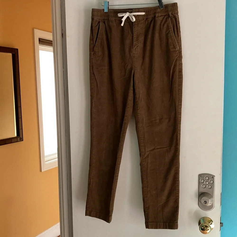J Crew Sporting Life Corduroy Slim Cord Dock Pant Size M Brown Cotton Fits 32W